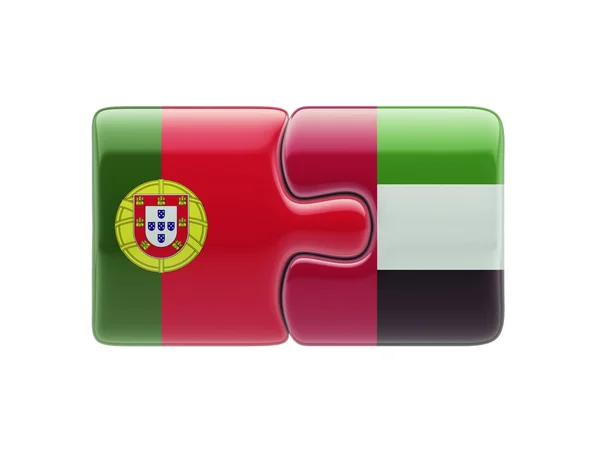 Portugal United Arab Emirates  Puzzle Concept — Stock Photo, Image