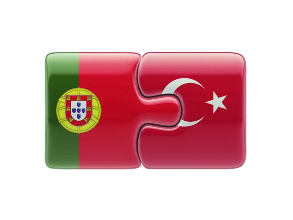 Portugal Turkiet pussel koncept — Stockfoto