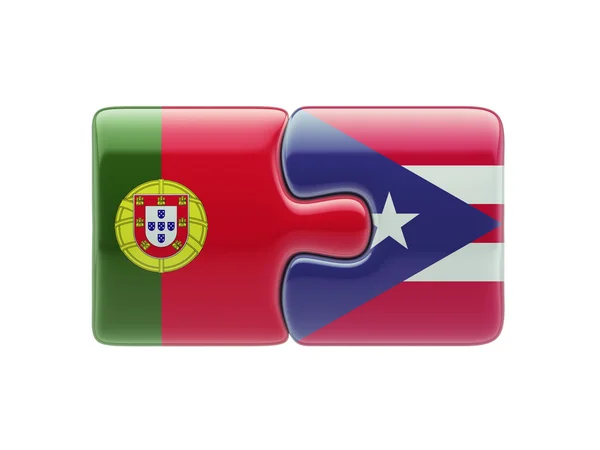 Porto Rico Portugal Puzzle Concept — Fotografia de Stock