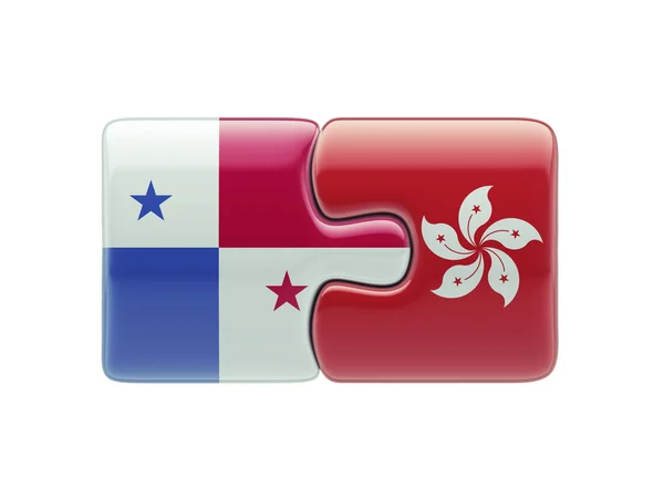 Panama Hong Kong puzzel Concept — Stockfoto