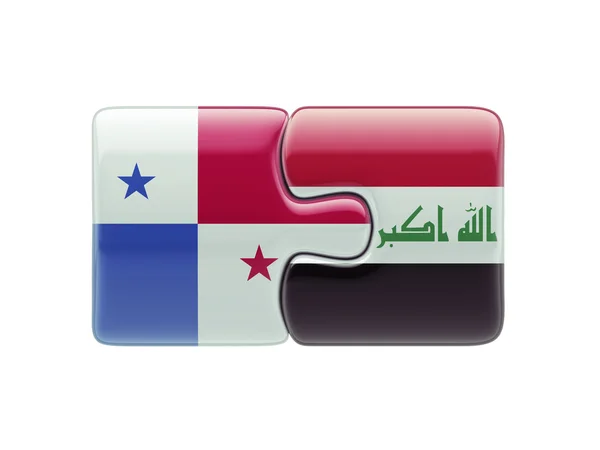 Panama Iraq  Puzzle Concept — Stock Photo, Image