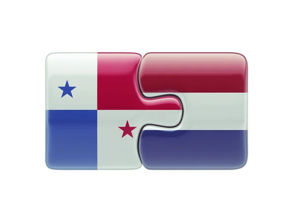 Panama Netherlands  Puzzle Concept — Stock Photo, Image