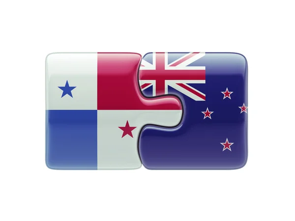 Panama Nieuw-Zeeland puzzel Concept — Stockfoto