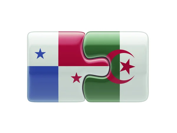巴拿马阿尔及利亚拼图概念 — 图库照片