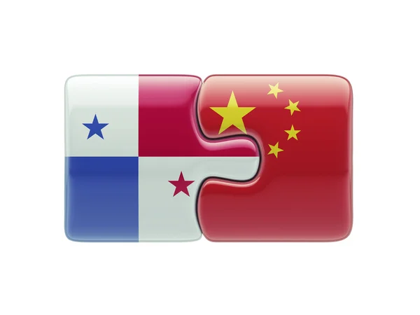 Panama China  Puzzle Concept — Stock Photo, Image