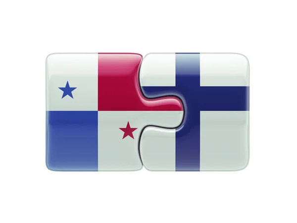 Panama Finlandia Puzzle Concept — Foto Stock