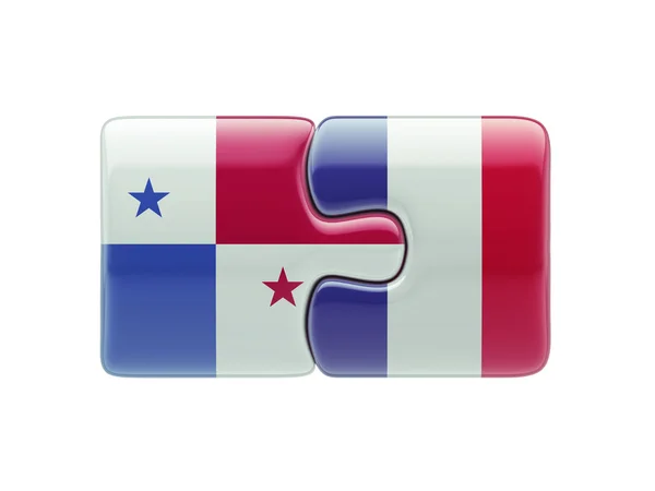 Panama Francia Puzzle Concept — Foto Stock