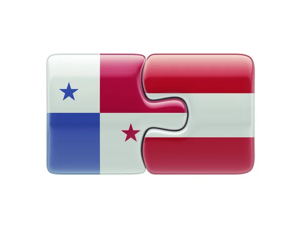 Conceito de quebra-cabeça do Panamá Áustria — Fotografia de Stock