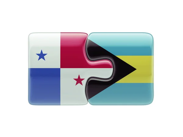 Panamá Bahamas Puzzle Concepto — Foto de Stock