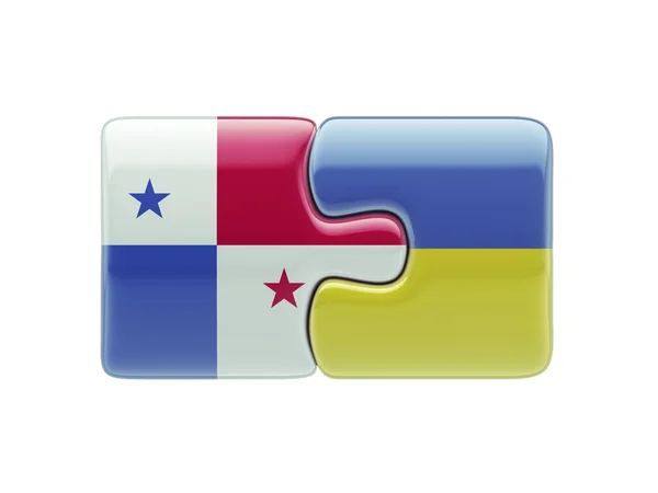 Panama Ukraine  Puzzle Concept — Stock Photo, Image