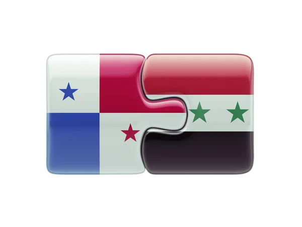 Siria Panamá Puzzle Concepto — Foto de Stock