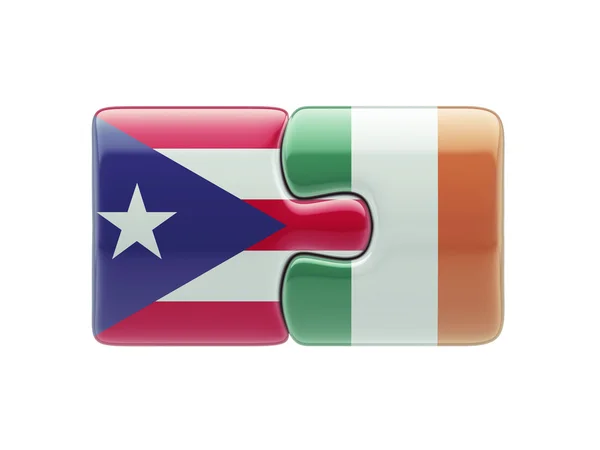 Puerto Rico Ireland  Puzzle Concept — Stock Photo, Image
