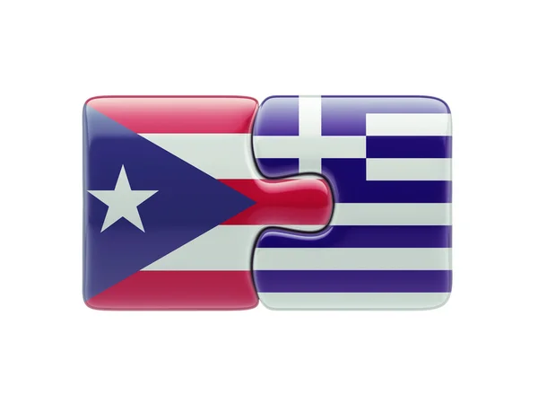 Porto Rico Grèce Puzzle Concept — Photo