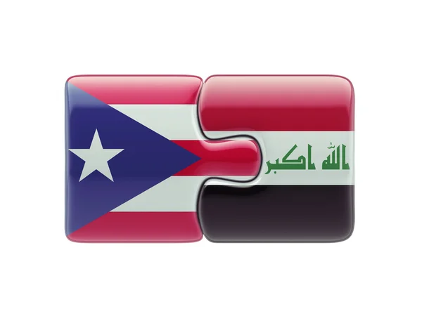 Puerto Rico Iraq  Puzzle Concept — Stock Photo, Image