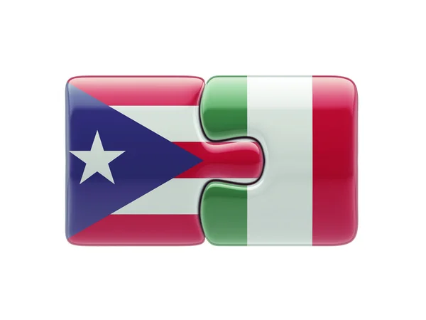 Puerto Rico Italia Puzzle Concepto — Foto de Stock