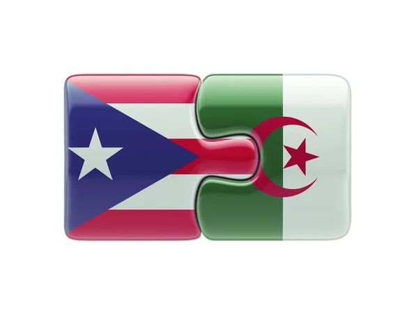Puerto Rico Algeria  Puzzle Concept — Stock Photo, Image
