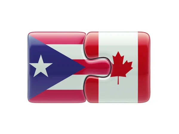 Puerto Rico Canada  Puzzle Concept — Stock Photo, Image