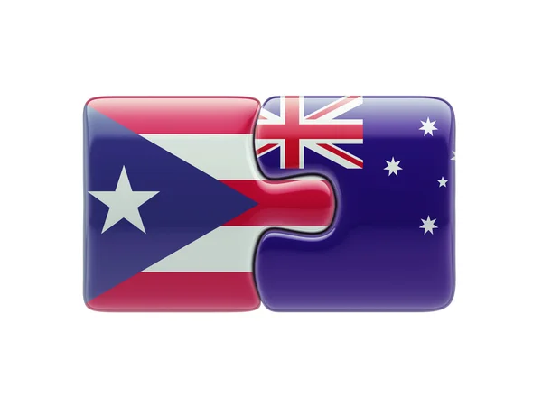 Puerto Rico Australia  Puzzle Concept — Stock Photo, Image