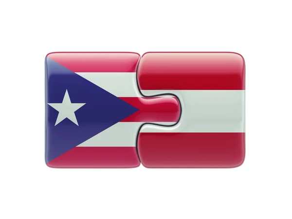 Puerto Rico Austria  Puzzle Concept — Stock Photo, Image