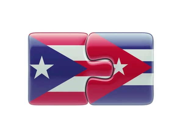 Puerto Rico Cuba  Puzzle Concept — Stock Photo, Image