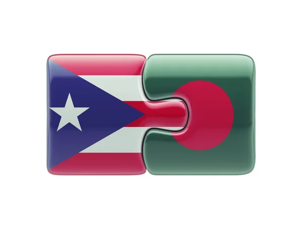 Puerto Rico Bangladesh  Puzzle Concept — Stock Photo, Image