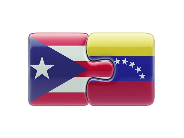 Puerto Rico Venezuela  Puzzle Concept — Stock Photo, Image