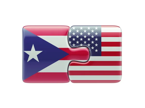 Puerto Rico United States Puzzle-Konzept — Stockfoto