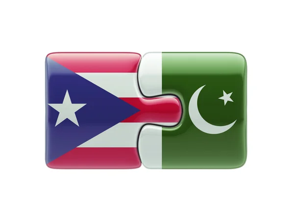 Puerto Rico Pakistan  Puzzle Concept — Stock Photo, Image