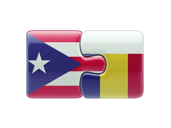 Romania Puerto Rico  Puzzle Concept — Stock Photo, Image