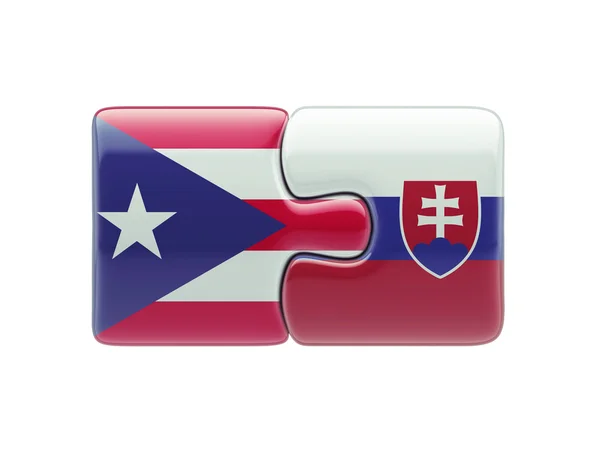 Słowacja Puerto Rico logiczne pojęcia — Zdjęcie stockowe