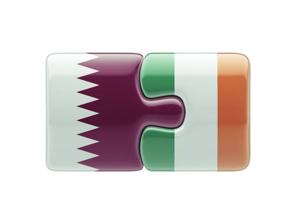 Qatar irland puzzle-konzept — Stockfoto