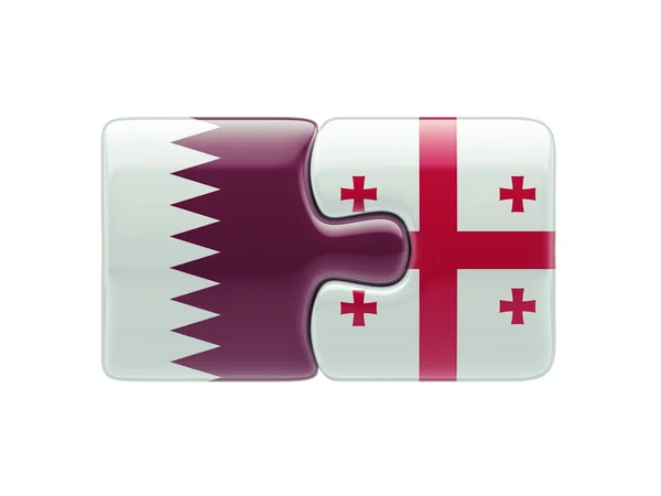 Qatar Georgien Puzzle-Konzept — Stockfoto