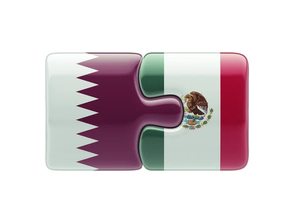 Katar Meksyk logiczne pojęcia — Zdjęcie stockowe