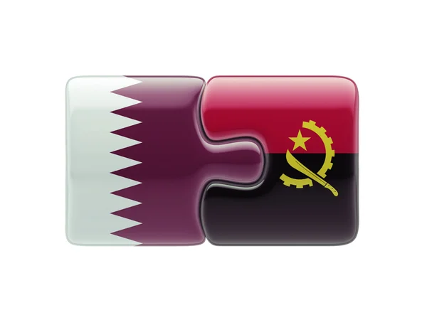 Qatar Angola Puzzle-Konzept — Stockfoto