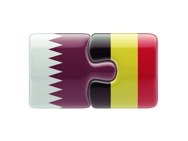 Qatar Belgio Puzzle Concept — Foto Stock