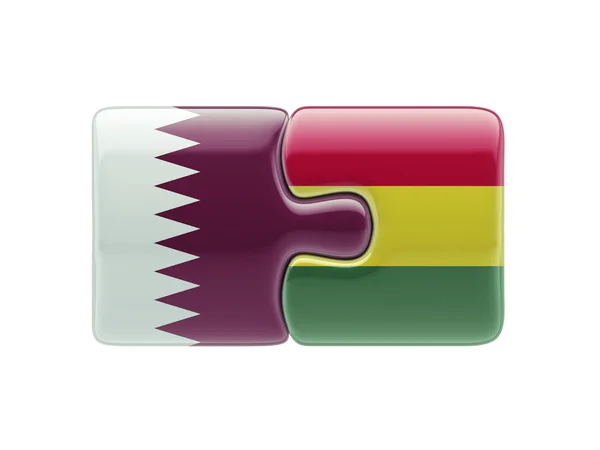Qatar Bolivia concetto di puzzle — Foto Stock