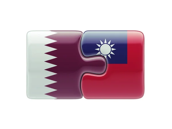 Qatar Taiwan Puzzle-Konzept — Stockfoto