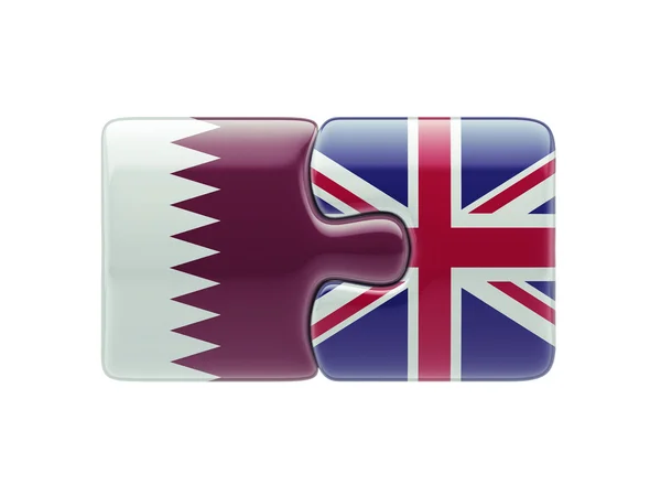 Katar vereinigtes Königreich Puzzle-Konzept — Stockfoto