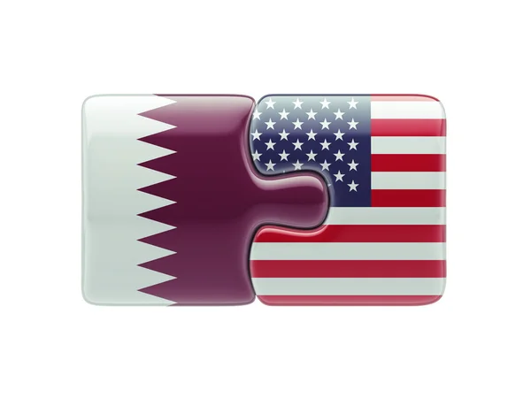 Qatar USA pussel koncept — Stockfoto