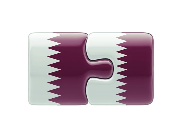 Qatar Puzzle Concepto — Foto de Stock