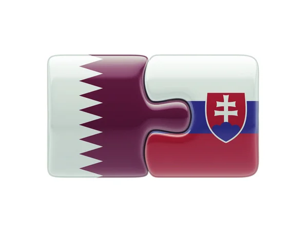 Slowakei Qatar Puzzle-Konzept — Stockfoto