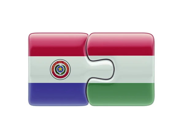 Paraguay Hungría Puzzle Concepto — Foto de Stock