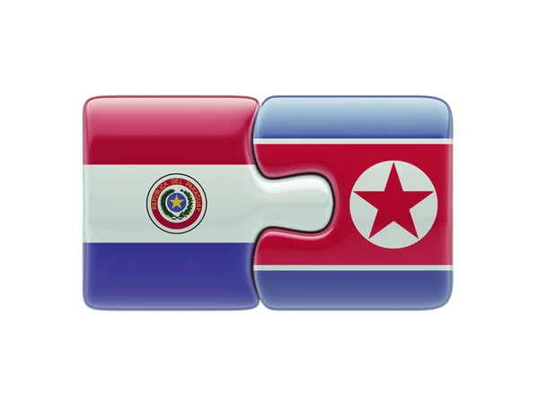 Paraguay North Korea  Puzzle Concept — Stock Photo, Image