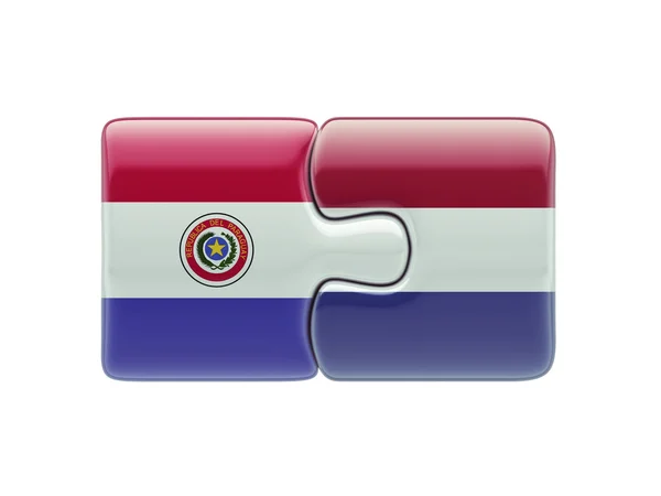 Paraguai Holanda Puzzle Concept — Fotografia de Stock