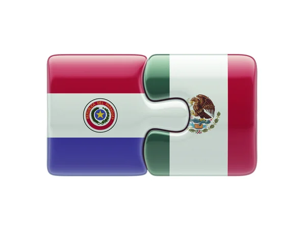 Paraguay México Puzzle Concepto —  Fotos de Stock