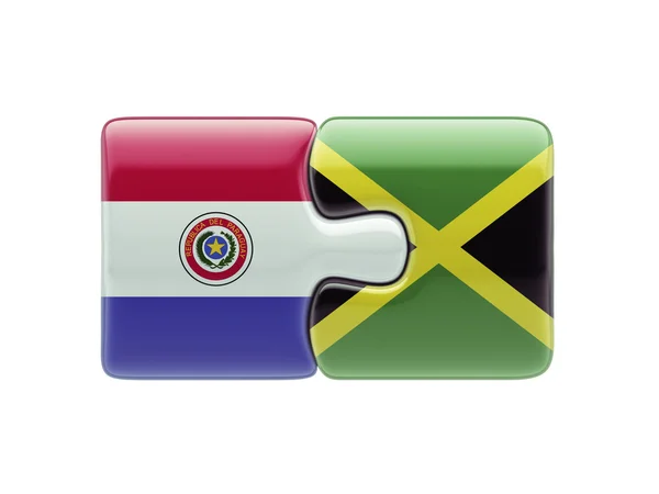 Paraguay Jamaica pussel koncept — Stockfoto