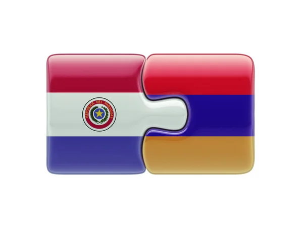 Paraguay Armenia Puzzle-Konzept — Stockfoto