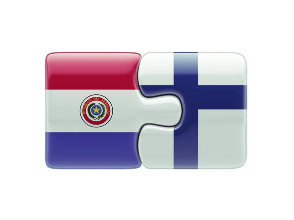 Paraguay Finnland Puzzle-Konzept — Stockfoto