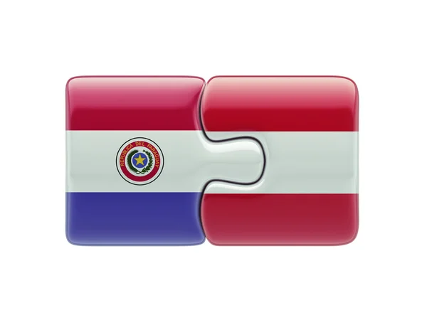 Paraguay Österreich Puzzle-Konzept — Stockfoto