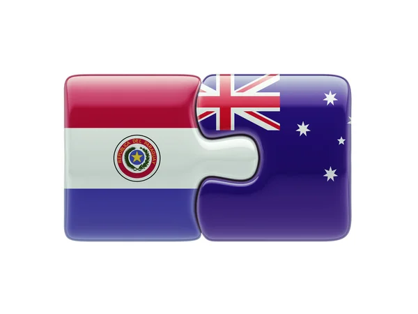 Paraguay Australië puzzel Concept — Stockfoto